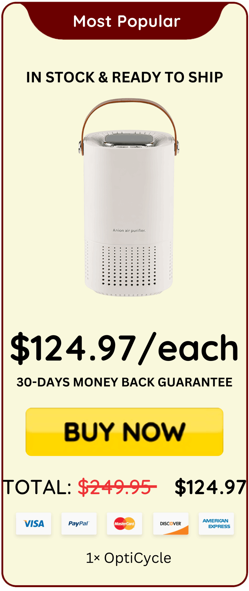 OptiCycle offer price 